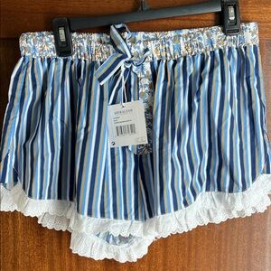 NWT Shiraleah Striped Boxer Short, Blue Size M